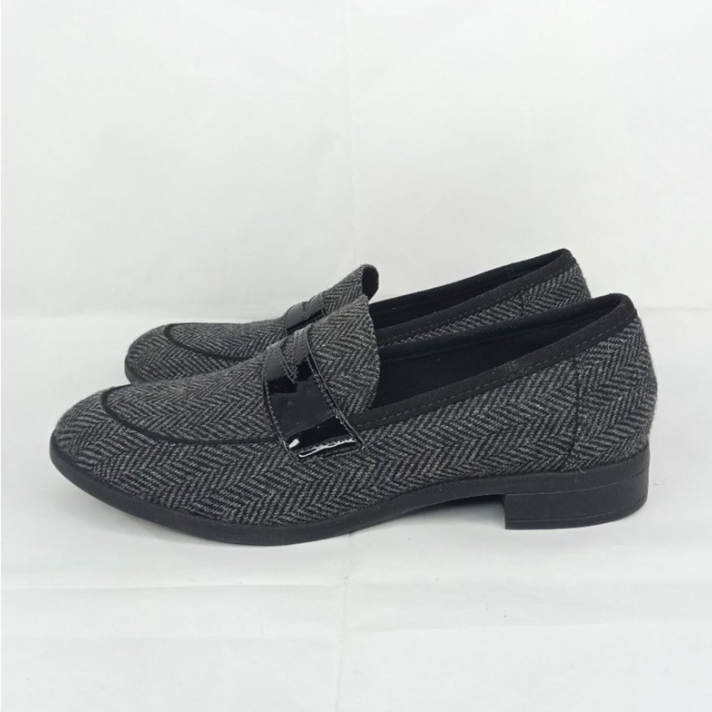 Clarks Collection Shoes Women’s 8.5 Gray Loafers Tweed Ultimate Comfort